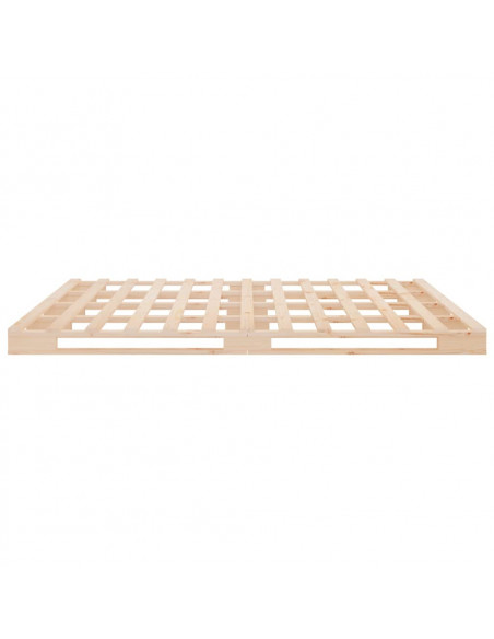 Letto a Pallet 140x190 cm in Legno Massello di Pino