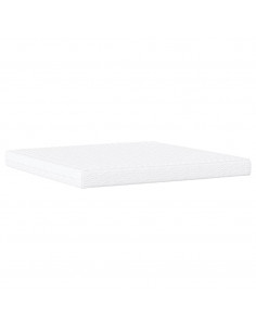 Letto con Materasso Bianco e Nero 200x200cm in Similpelle 2