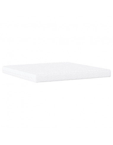 Letto con Materasso Bianco e Nero 200x200cm in Similpelle