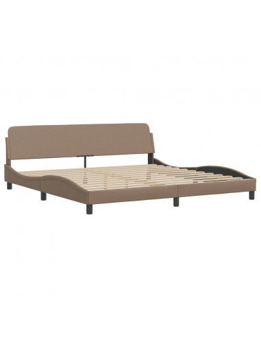 Letto con Materasso Cappuccino 200x200cm Similpelle