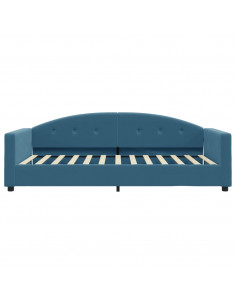 Letto da Giorno Blu 100x200 cm in Velluto 2