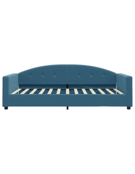Letto da Giorno Blu 100x200 cm in Velluto