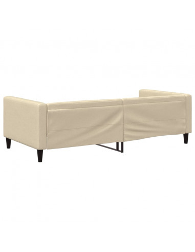 Letto da Giorno Crema 100x200 cm in Tessuto