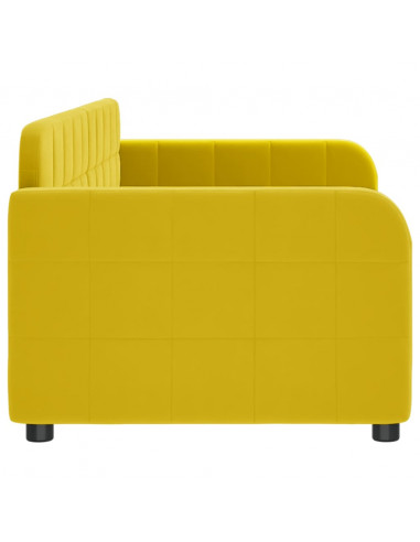 Letto da Giorno Giallo 80x200 cm in Velluto