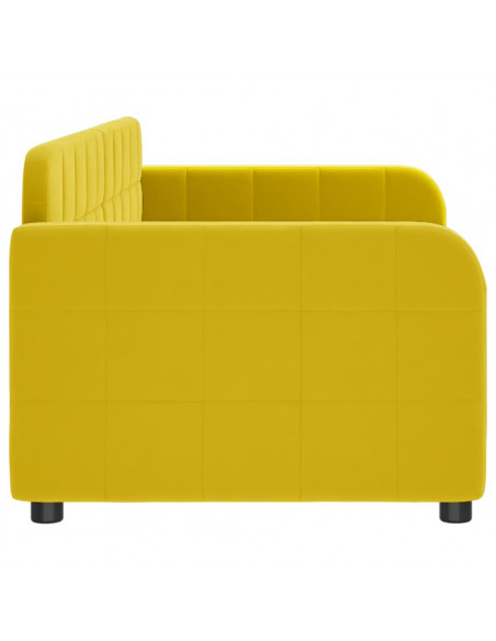 Letto da Giorno Giallo 80x200 cm in Velluto