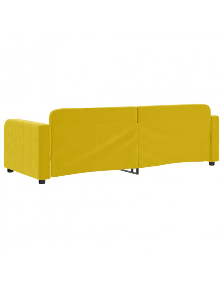 Letto da Giorno Giallo 80x200 cm in Velluto