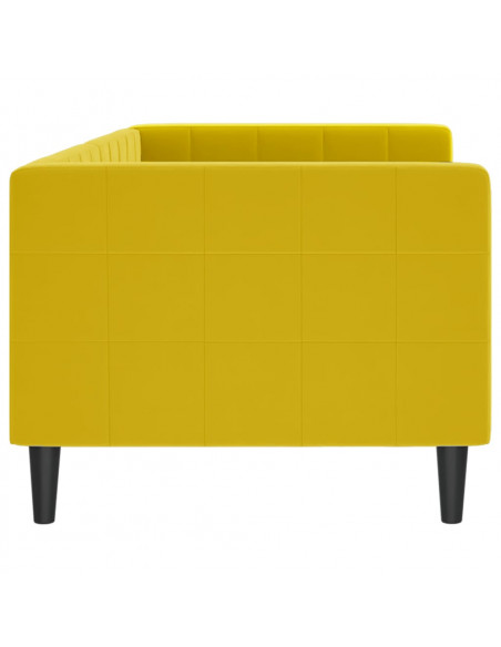 Letto da Giorno Giallo 80x200 cm in Velluto