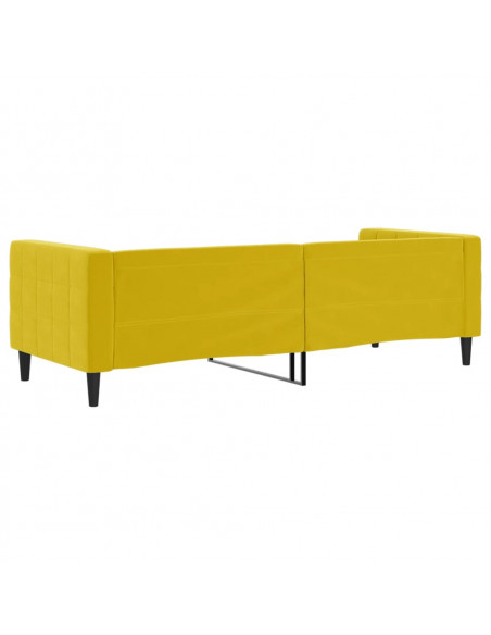 Letto da Giorno Giallo 80x200 cm in Velluto