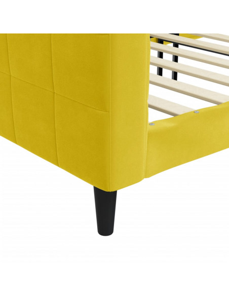 Letto da Giorno Giallo 80x200 cm in Velluto