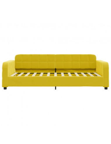 Letto da Giorno Giallo 90x200 cm in Velluto