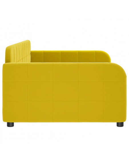 Letto da Giorno Giallo 90x200 cm in Velluto