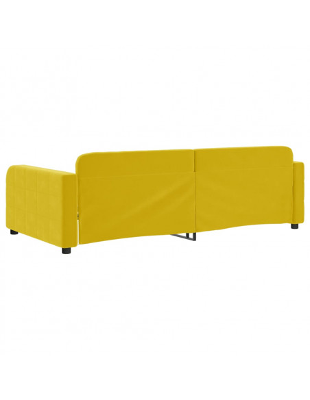 Letto da Giorno Giallo 90x200 cm in Velluto