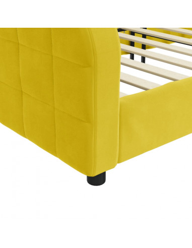 Letto da Giorno Giallo 90x200 cm in Velluto