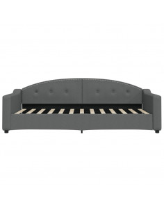 Letto da Giorno Grigio 90x200 cm in Tessuto 2