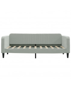Letto da Giorno Grigio Chiaro 90x190 cm in Velluto 2