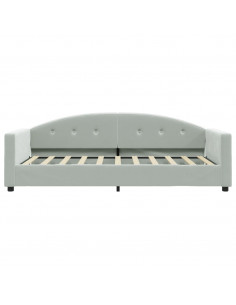 Letto da Giorno Grigio Chiaro 90x190 cm in Velluto 2
