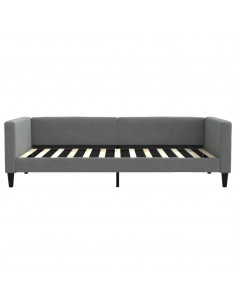Letto da Giorno Grigio Scuro 100x200 cm in Tessuto 2