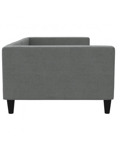 Letto da Giorno Grigio Scuro 100x200 cm in Tessuto