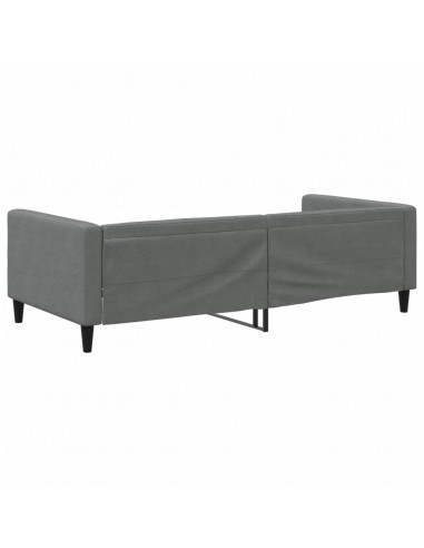 Letto da Giorno Grigio Scuro 100x200 cm in Tessuto