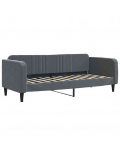 Letto da Giorno Grigio Scuro 80x200 cm in Velluto