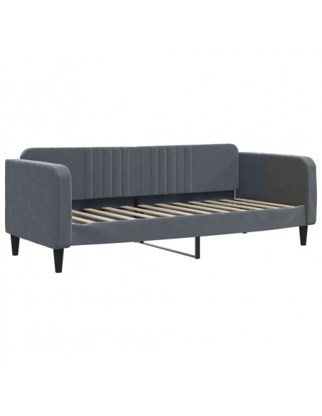 Letto da Giorno Grigio Scuro 80x200 cm in Velluto