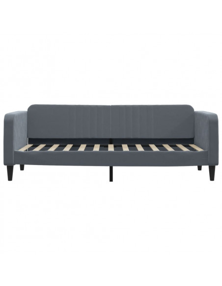 Letto da Giorno Grigio Scuro 80x200 cm in Velluto