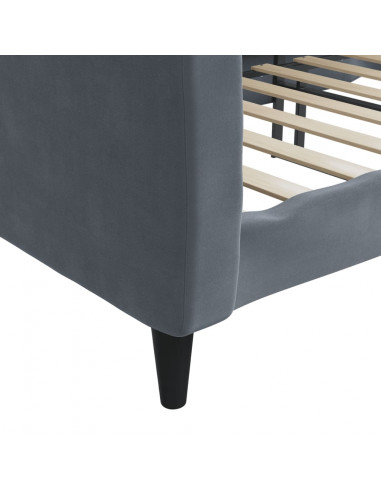 Letto da Giorno Grigio Scuro 80x200 cm in Velluto