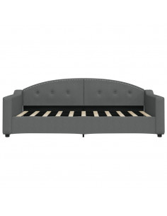 Letto da Giorno Grigio Scuro 90x190 cm in Tessuto 2
