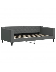 Letto da Giorno Grigio Scuro 90x190 cm in Tessuto