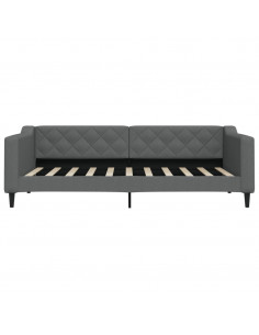 Letto da Giorno Grigio Scuro 90x190 cm in Tessuto 2