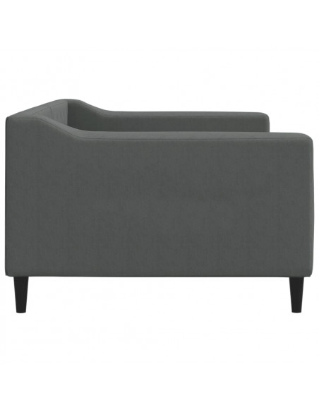 Letto da Giorno Grigio Scuro 90x190 cm in Tessuto