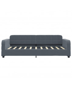 Letto da Giorno Grigio Scuro 90x190 cm in Velluto 2