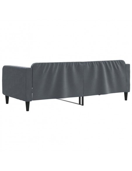 Letto da Giorno Grigio Scuro 90x190 cm in Velluto