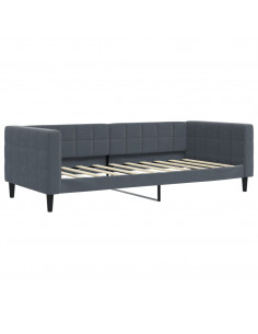 Letto da Giorno Grigio Scuro 90x190 cm in Velluto