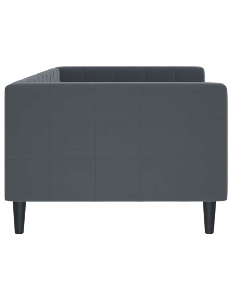 Letto da Giorno Grigio Scuro 90x190 cm in Velluto