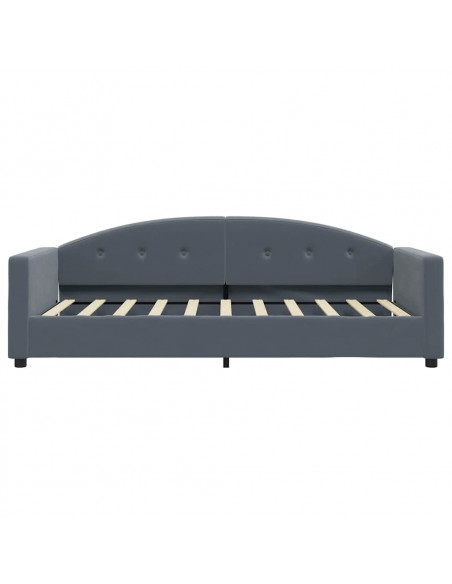 Letto da Giorno Grigio Scuro 90x190 cm in Velluto