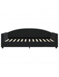 Letto da Giorno Nero 100x200 cm in Velluto 2