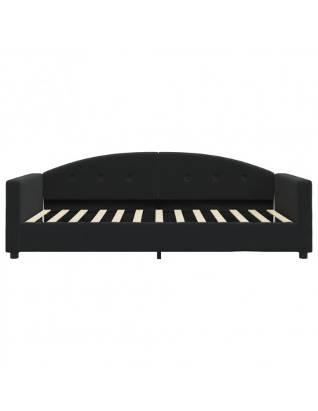 Letto da Giorno Nero 100x200 cm in Velluto
