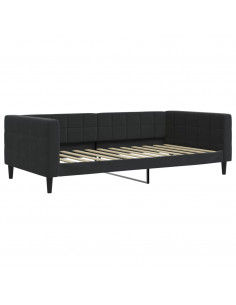 Letto da Giorno Nero 100x200 cm in Velluto