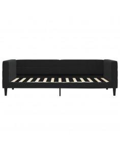 Letto da Giorno Nero 100x200 cm in Velluto 2