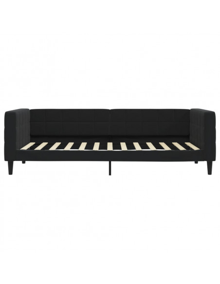 Letto da Giorno Nero 100x200 cm in Velluto