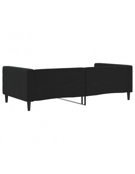 Letto da Giorno Nero 100x200 cm in Velluto
