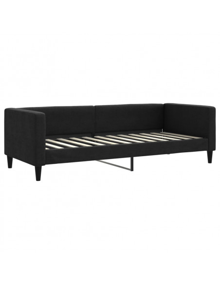Letto da Giorno Nero 80x200 cm in Tessuto