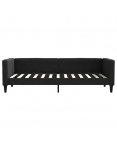 Letto da Giorno Nero 80x200 cm in Tessuto 2