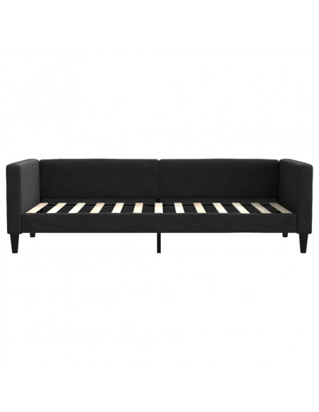 Letto da Giorno Nero 80x200 cm in Tessuto