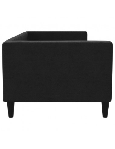 Letto da Giorno Nero 80x200 cm in Tessuto