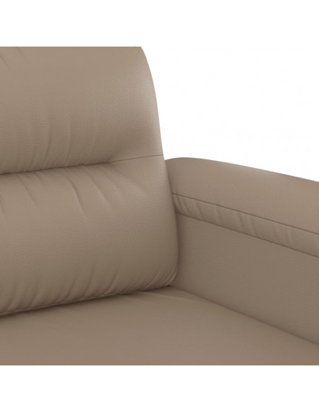 Set di Divani 2 pz con Cuscini Cappuccino in Similpelle