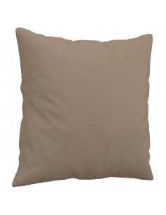 Set di Divani 3 pz con Cuscini Cappuccino in Similpelle