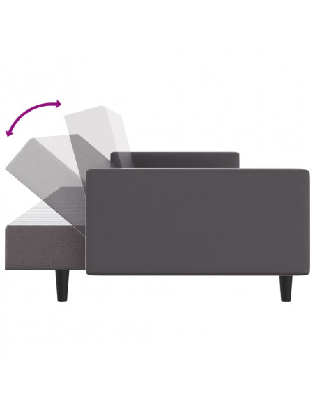 Set di Divani 2 pz Grigio in Similpelle