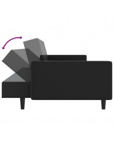 Set di Divani 2 pz Nero in Similpelle